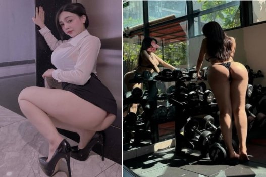 Gymer có cái mông khủng được địt doggy sướng tê người