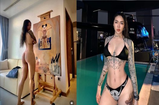 Bà Thủy Tạ lồn đại dâm đều vết xăm trên cơ thể